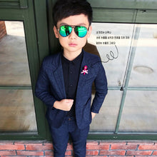 Load image into Gallery viewer, Kids Party Wear 2Pc Boys Formal Suit for Wedding Party 2019 Toddler Boy Blazer Suit Student School Ceremony Costumes