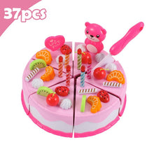 Load image into Gallery viewer, Newest DIY Pretend Play Fruit Cutting Birthday Cake Kitchen Food Toys Cocina De Juguete Toy Pink Blue Girls Gift for Children