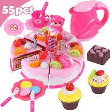 Load image into Gallery viewer, Newest DIY Pretend Play Fruit Cutting Birthday Cake Kitchen Food Toys Cocina De Juguete Toy Pink Blue Girls Gift for Children
