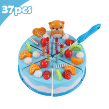 Load image into Gallery viewer, Newest DIY Pretend Play Fruit Cutting Birthday Cake Kitchen Food Toys Cocina De Juguete Toy Pink Blue Girls Gift for Children