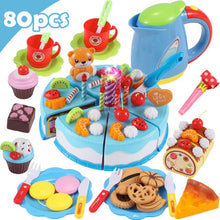 Load image into Gallery viewer, Newest DIY Pretend Play Fruit Cutting Birthday Cake Kitchen Food Toys Cocina De Juguete Toy Pink Blue Girls Gift for Children