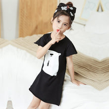 Load image into Gallery viewer, Girls Princess Night Gown Cotton Nighty Summer Short Unicorn Nightgown Kids Fashion Nightdress Cartoon Child Baby Sleeping Dress