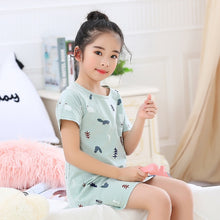 Load image into Gallery viewer, Girls Princess Night Gown Cotton Nighty Summer Short Unicorn Nightgown Kids Fashion Nightdress Cartoon Child Baby Sleeping Dress