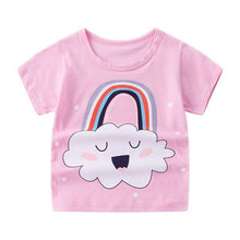 Load image into Gallery viewer, Kids Girls 100% Cotton Nightgowns Cartoon Nightdress Girl Sleepwear Sleepshirt Summer Short Sleeves Nightwear Children Clothes