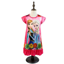 Load image into Gallery viewer, 2019 New Frozen 2 anna elsa Princess girl Dress nightdress Baby Pajamas Cotton Nightgown Kids Home dress Kids Summer Sleepwear