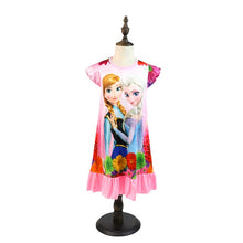 Load image into Gallery viewer, 2019 New Frozen 2 anna elsa Princess girl Dress nightdress Baby Pajamas Cotton Nightgown Kids Home dress Kids Summer Sleepwear