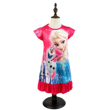 Load image into Gallery viewer, 2019 New Frozen 2 anna elsa Princess girl Dress nightdress Baby Pajamas Cotton Nightgown Kids Home dress Kids Summer Sleepwear