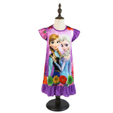 Load image into Gallery viewer, 2019 New Frozen 2 anna elsa Princess girl Dress nightdress Baby Pajamas Cotton Nightgown Kids Home dress Kids Summer Sleepwear