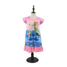 Load image into Gallery viewer, 2019 New Frozen 2 anna elsa Princess girl Dress nightdress Baby Pajamas Cotton Nightgown Kids Home dress Kids Summer Sleepwear