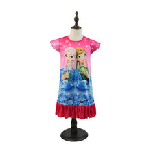 Load image into Gallery viewer, 2019 New Frozen 2 anna elsa Princess girl Dress nightdress Baby Pajamas Cotton Nightgown Kids Home dress Kids Summer Sleepwear