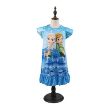 Load image into Gallery viewer, 2019 New Frozen 2 anna elsa Princess girl Dress nightdress Baby Pajamas Cotton Nightgown Kids Home dress Kids Summer Sleepwear