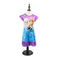 Load image into Gallery viewer, 2019 New Frozen 2 anna elsa Princess girl Dress nightdress Baby Pajamas Cotton Nightgown Kids Home dress Kids Summer Sleepwear
