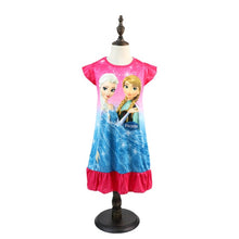 Load image into Gallery viewer, 2019 New Frozen 2 anna elsa Princess girl Dress nightdress Baby Pajamas Cotton Nightgown Kids Home dress Kids Summer Sleepwear
