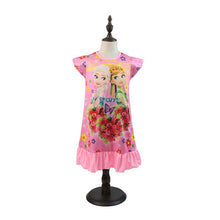 Load image into Gallery viewer, 2019 New Frozen 2 anna elsa Princess girl Dress nightdress Baby Pajamas Cotton Nightgown Kids Home dress Kids Summer Sleepwear