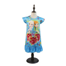 Load image into Gallery viewer, 2019 New Frozen 2 anna elsa Princess girl Dress nightdress Baby Pajamas Cotton Nightgown Kids Home dress Kids Summer Sleepwear