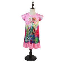 Load image into Gallery viewer, 2019 New Frozen 2 anna elsa Princess girl Dress nightdress Baby Pajamas Cotton Nightgown Kids Home dress Kids Summer Sleepwear