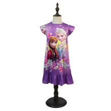 Load image into Gallery viewer, 2019 New Frozen 2 anna elsa Princess girl Dress nightdress Baby Pajamas Cotton Nightgown Kids Home dress Kids Summer Sleepwear