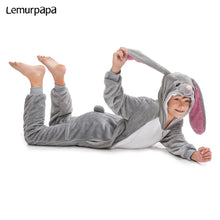 Load image into Gallery viewer, MashiMaro kids Kigurumis Sleepwear Onesie Cartoon Cute Rabbit Homewear Pajama Girl Boy Party Cosplay Jumpsuit Child Costume