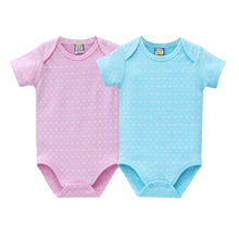 Load image into Gallery viewer, Baby 2 Pcs/lots Clothes Newborn Clothing Boys and Girls Footies Short Sleeve climbing  One Piece Overalls