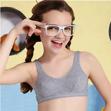 Load image into Gallery viewer, Cotton Soft Teenage Girls Underwear Bras Sports Kids Puberty Girl Bra Young Students Sport Training Bra for Children Underwears